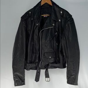 VINTAGE STEER BRAND GENUINE LEATHER MOTORCYCLE JACKET FTL-01-065